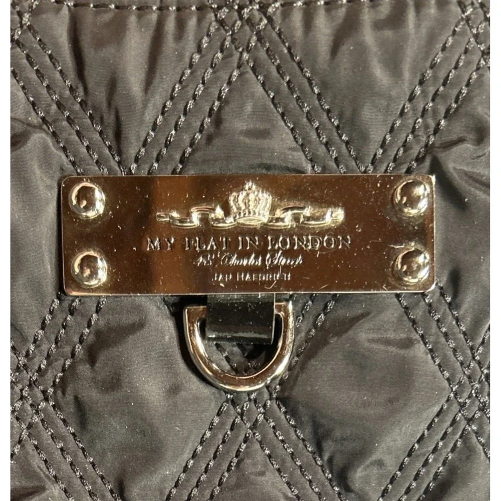 My Flat in London Handmade‎ Quilted Tote Black